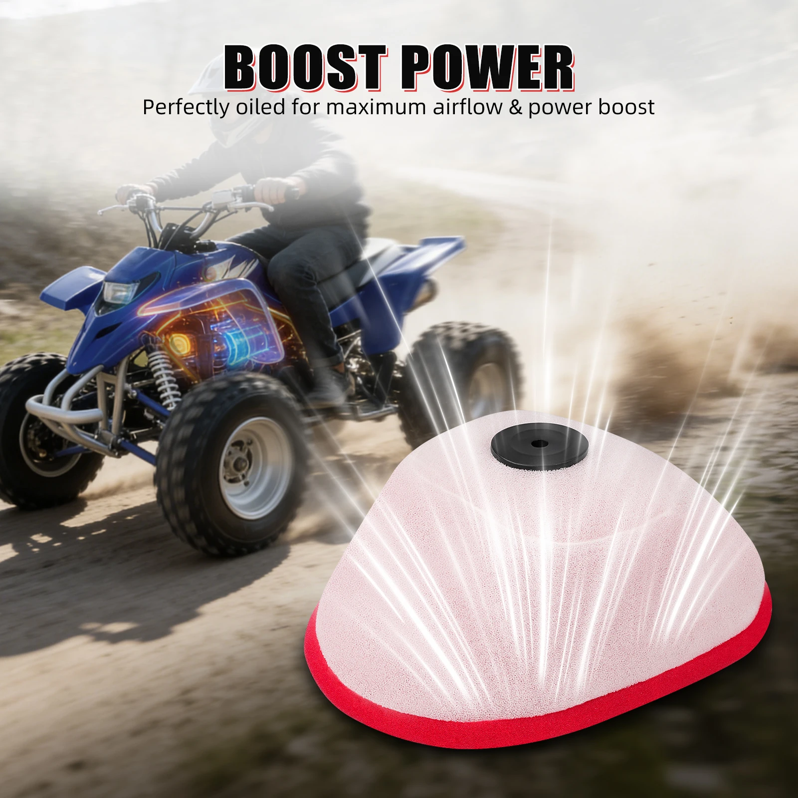 NICECNC For Yamaha Blaster 200 1988-2006 Air Filter For Yamaha Grizzly 125 Raptor 250 Dual-layer Filterability