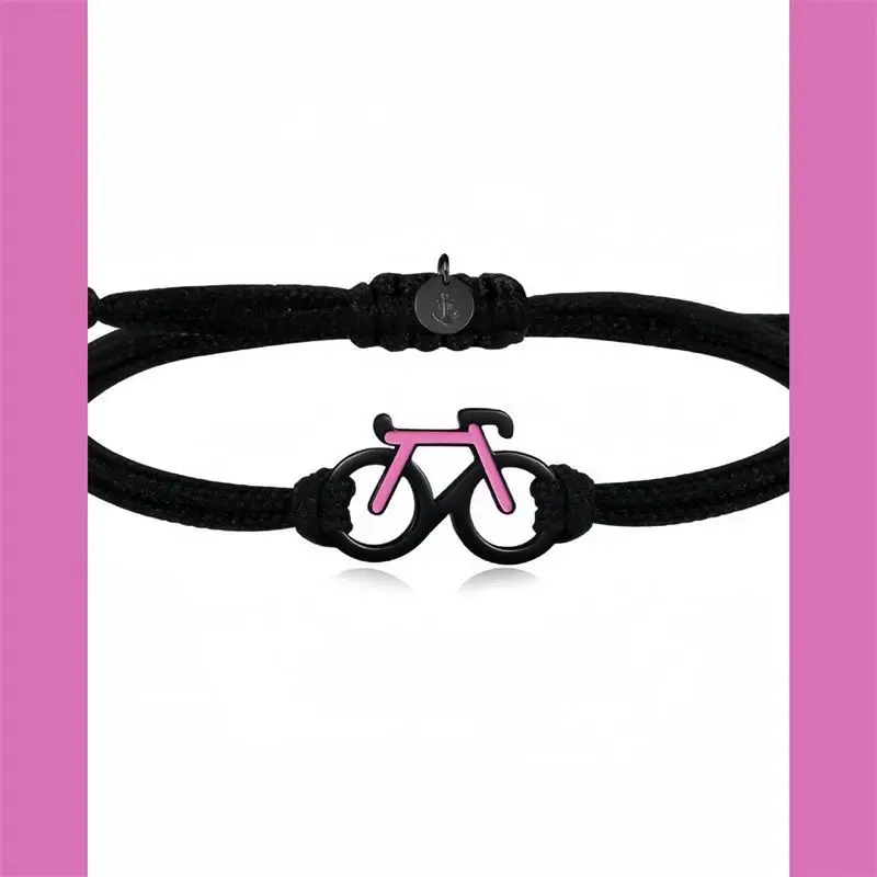 2025 heißer Verkauf Fahrrad Armband Neue Trendy Sport Radfahren Peripherie Anhänger Armband Rosa Fahrrad Schmuck Frau Mann Geschenk