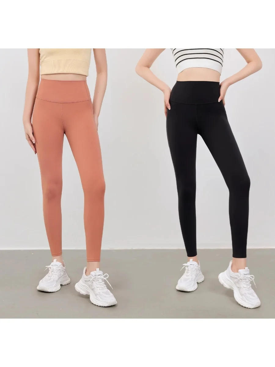 

Женские леггинсы для йоги Org Skin-Friendly Bare Sensation с эффектом подтяжки ягодиц, из чистого нейлона и спандекса, для электронной коммерции