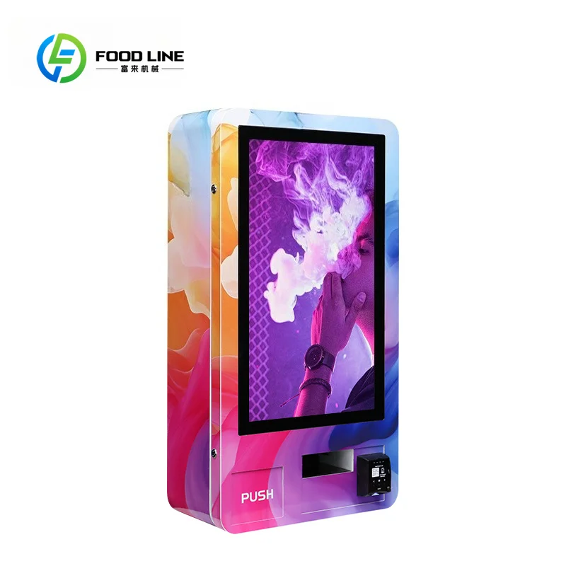 Wall-Mounted Cigarette Vending Machine, Custom 32'' Touch Screen Self-Service Device with Age Verification & Card Reader