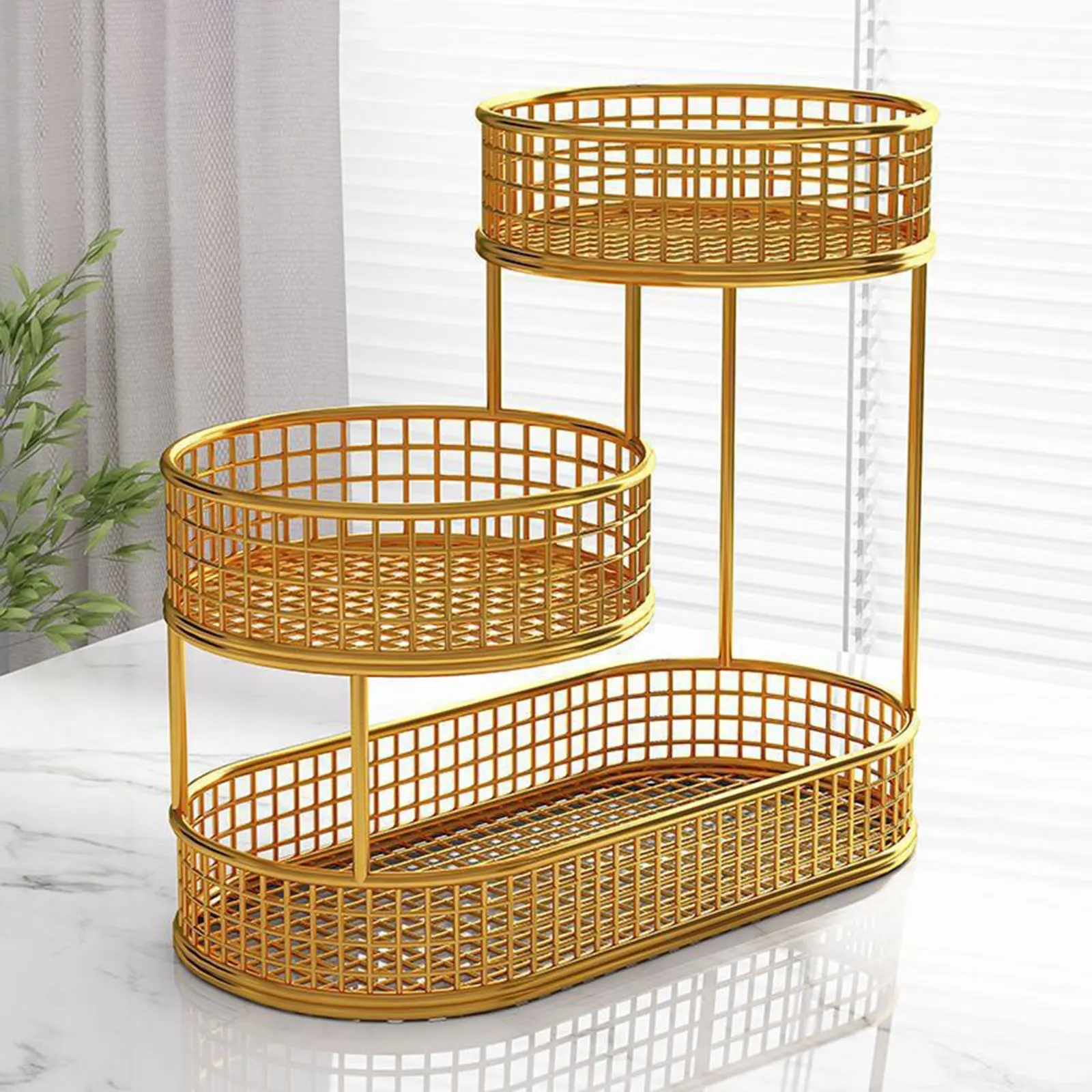 3 Tier Fruit Basket Fruit Bowl Multiuse Countertop Vegetable Bowl Produce Holder