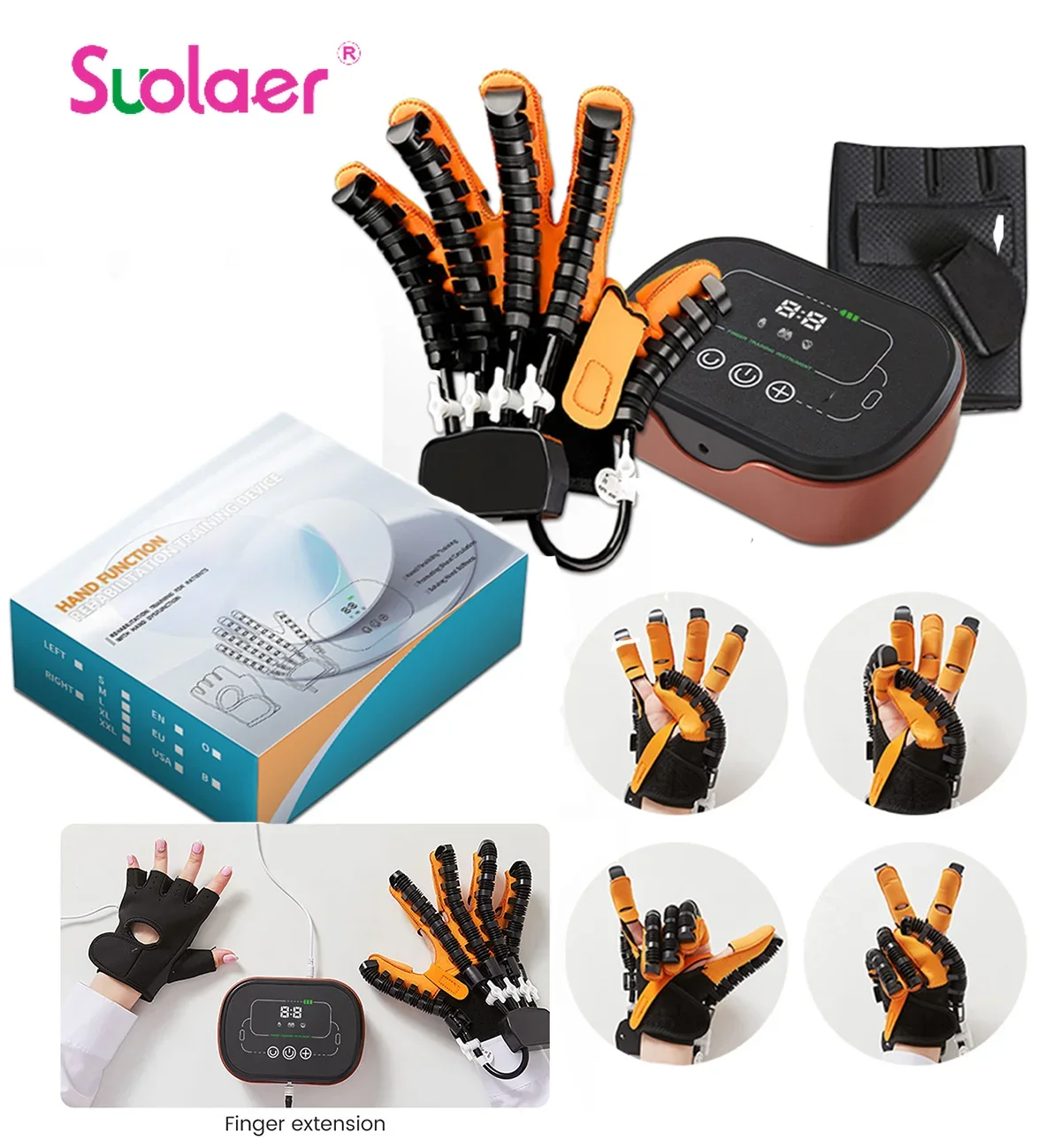 Hand training Roboter handschuhe Schlaganfall Hemiplegie Finger Rehabilitation Trainer Physiotherapie Handschuh Handfunktion Übung Roboter Handschuh