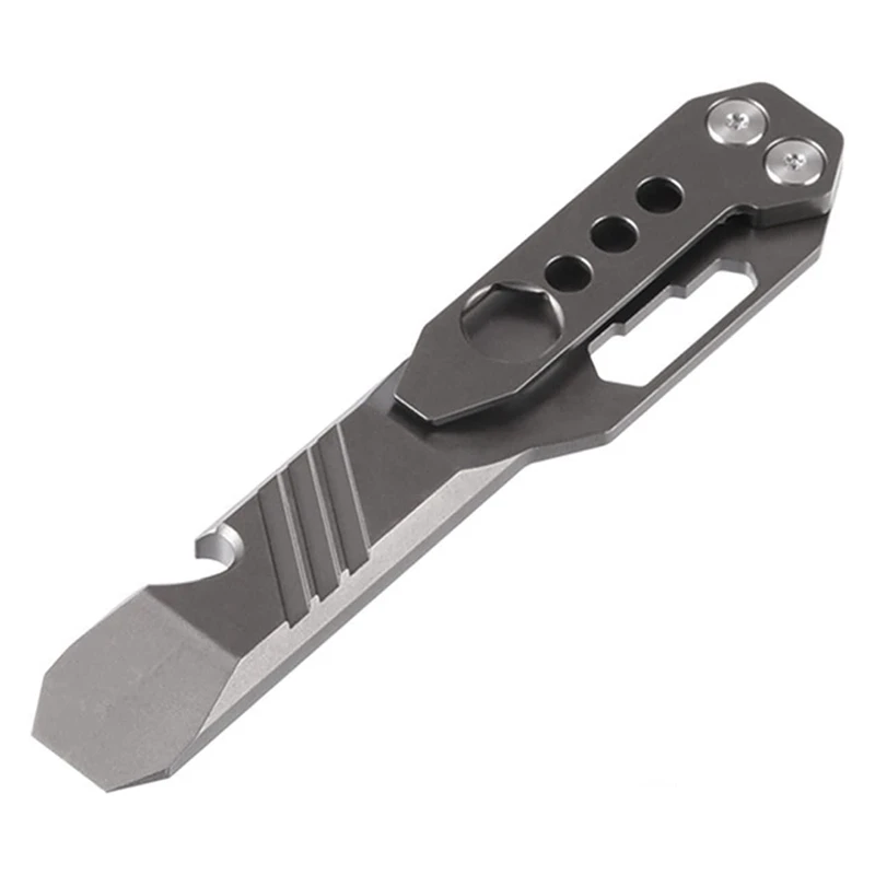 High Quality Pocket Pry Bar Screwdriver Bottle Opener Outdoor Tool Wrench (Stone Washed Gray)