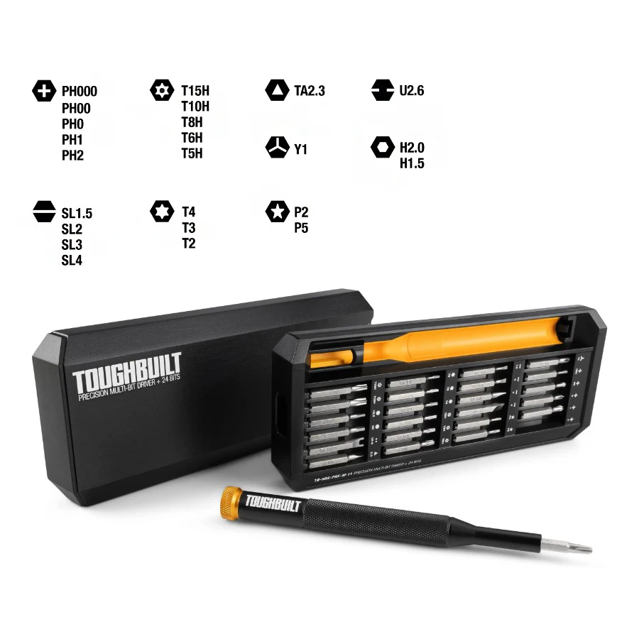 Imagem -04 - Toughbuilt-conjunto de Combinação de Chave de Fenda de Precisão Ferramentas Manuais Driver Multi-bit Case Tb-h5s-pre-m11 24 Bits 26 Conjuntos