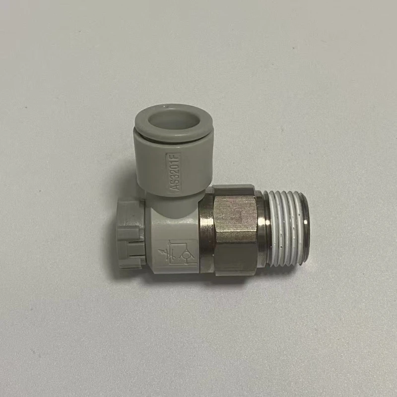 SMC AS3201F-03-10SA Swivel Elbow Throttle Speed Controller 10mm OD Tube Quick Fitting 3/8 Port Stable  Adjustment  Pipe Fitting