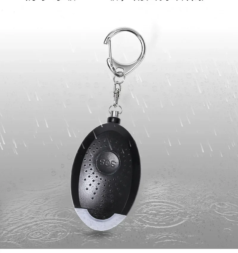 Portable Emergency Personal Security Alarms Self-Defense 130Decibels LED Light Safety Key Chain Pedant for Woman Kids Elderly