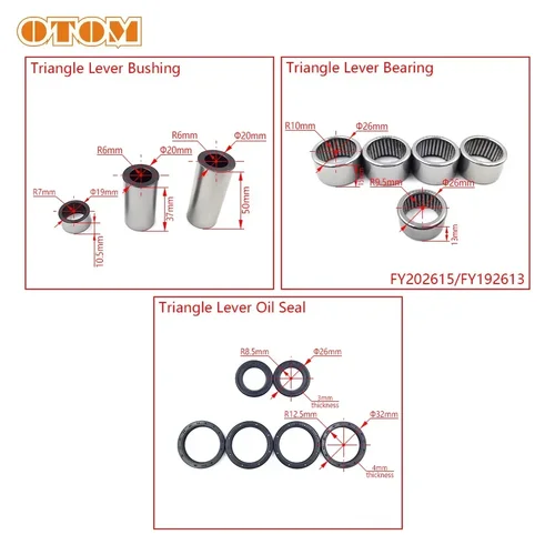 Imagen 2 del producto Para HONDA brazo de conexión de palanca triangular palanca triangular de motocicleta buje de rodamiento de sello de aceite CR125 CR250 CRF250R CRF250X CRF450R/X