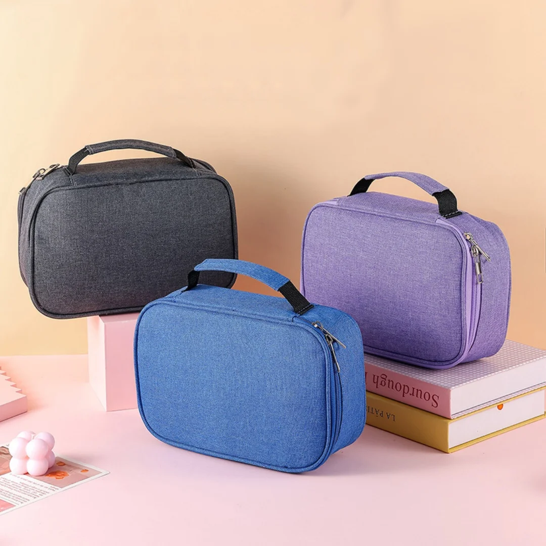 Large Capacity Makeup Bag for Paintbrushes & Makeup Brushes, 2 Removable Brush Inserts, Desktop Storage Organizer Bag view 6
