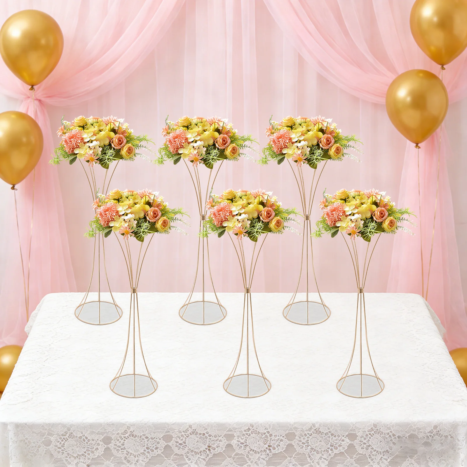 

Wedding Metal Flower Stand Wedding Flower Stand Artificial Flower Display Rack Flower Stand 6pcs 68x20x20cm
