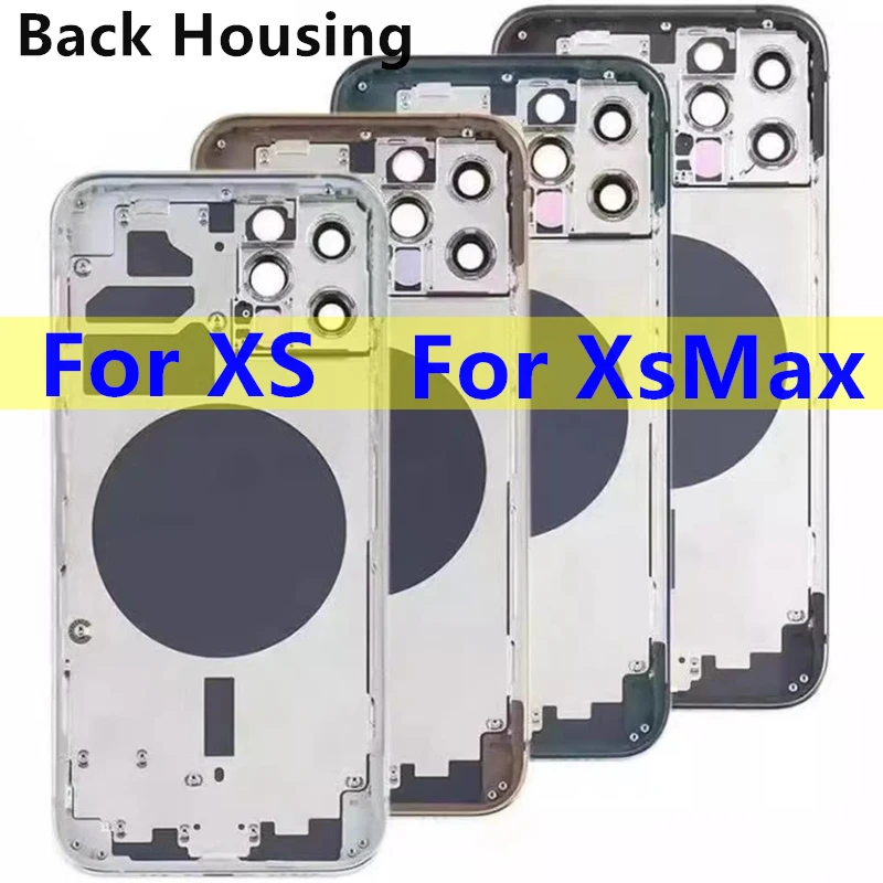 Back Full Housing For iPhone XS XSMAX Battery Rear Door Cover Middle Frame Chassis Assembly Components Repair Parts Shell