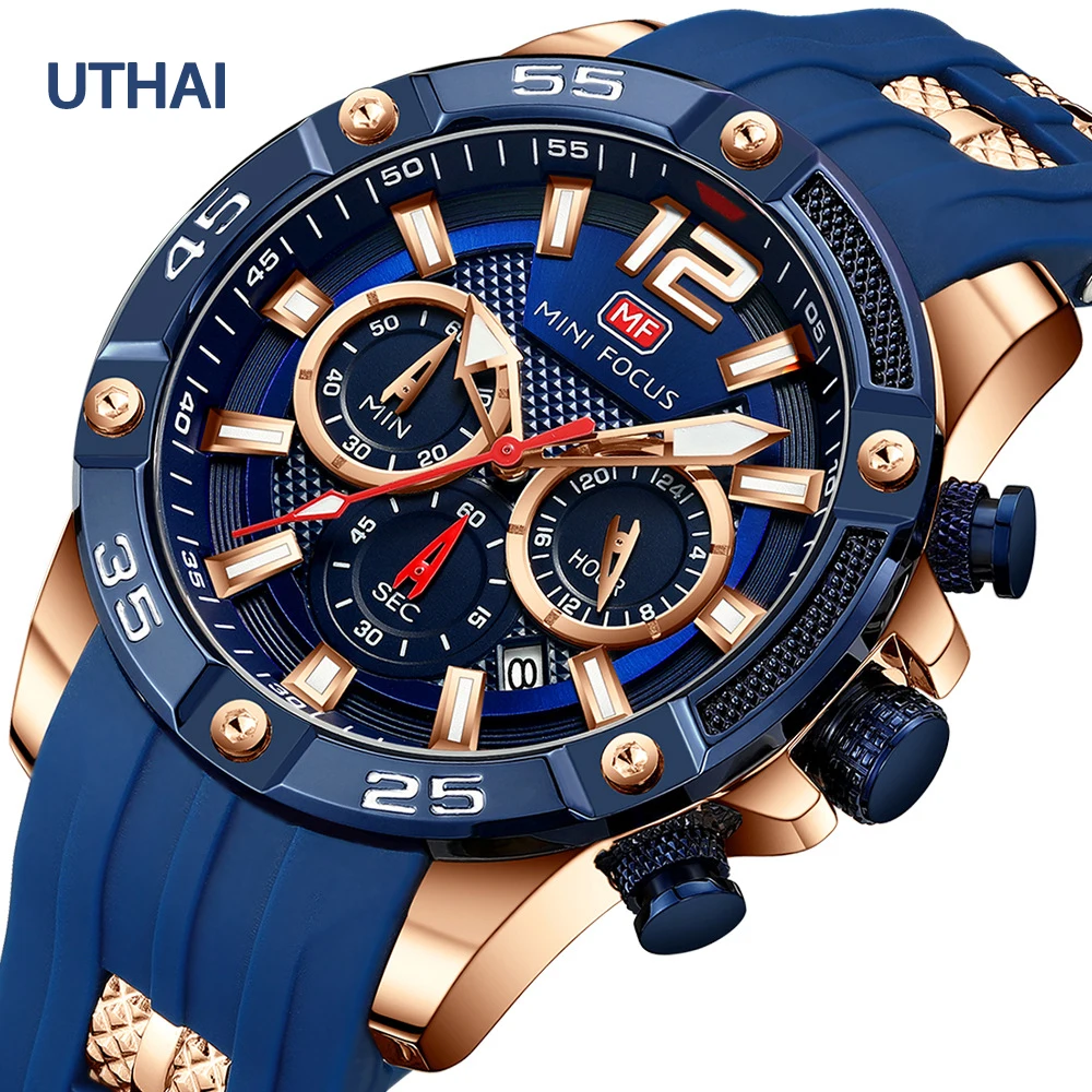 

ZH64 Fashion Trendy Men's Watch Multi functional Night Light Waterproof Calendar Simple Quartz Watch Cool Clock Gift