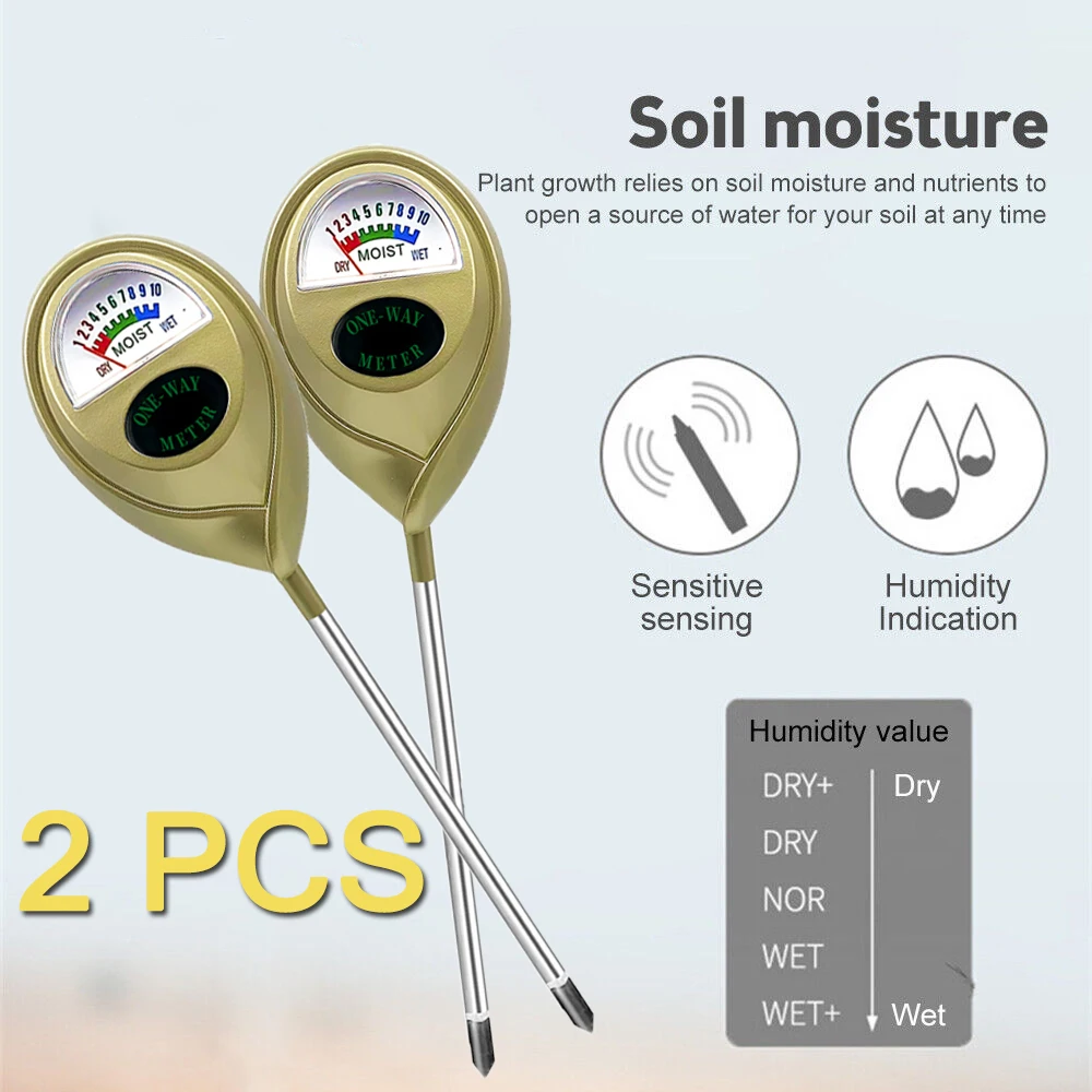 

2 шт., измеритель влажности почвы, тест на полив растений, монитор влажности почвы, детектор, гигрометр, тестирование цветов, домашнее садоводство