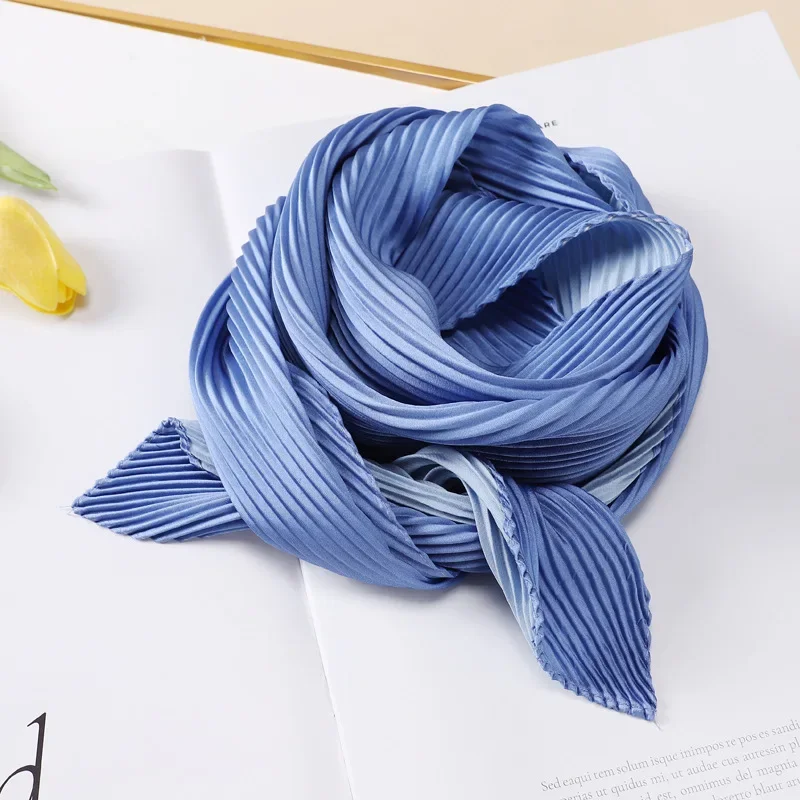 Solid Color Headbands Crinkle Neck Scarves Women Long Headband Hair Scarfs Fashion Hairband Skinny Bag Scarf For Ladies 10*130CM