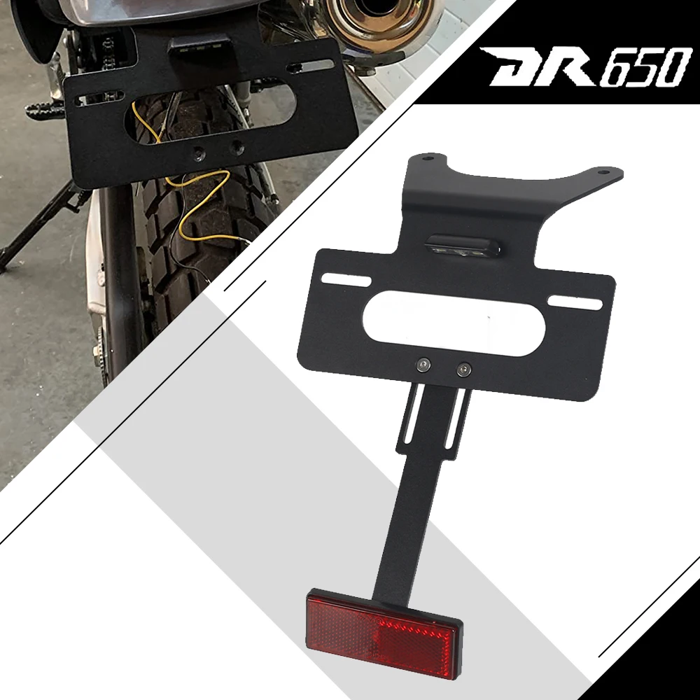 For Suzuki DR650 DR650S DR650SE DR 650 S SE 1996-2018 2019 2020 2021 2022 2023 Motorcycle License Plate Bracket Holder With lamp