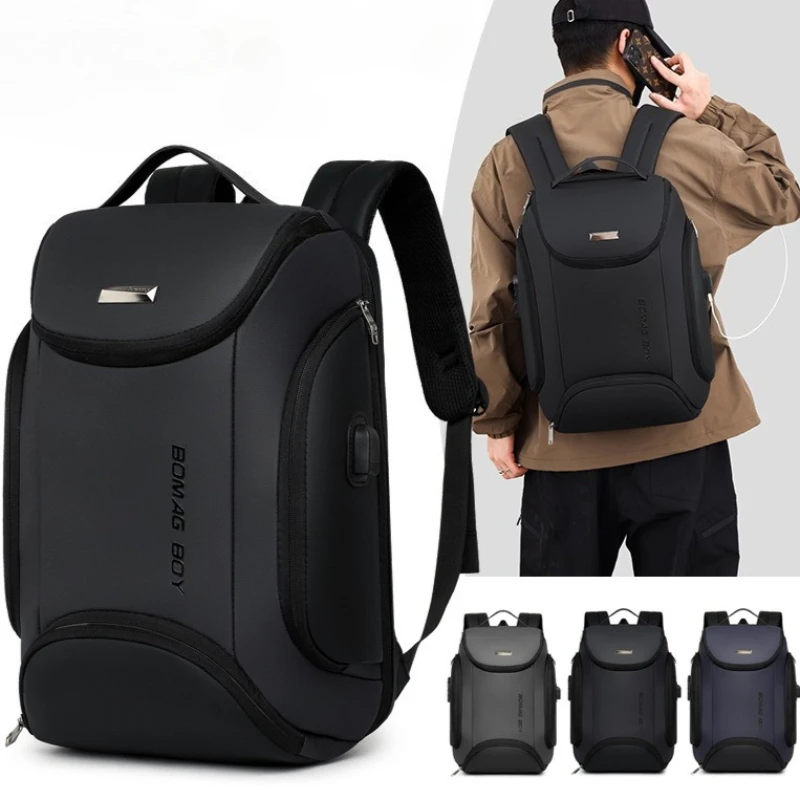 

Men's Commuter Travel Laptop Backpack Fashion 3D Versatile Bag with USB Port Multi-functional Durable Business Backpack