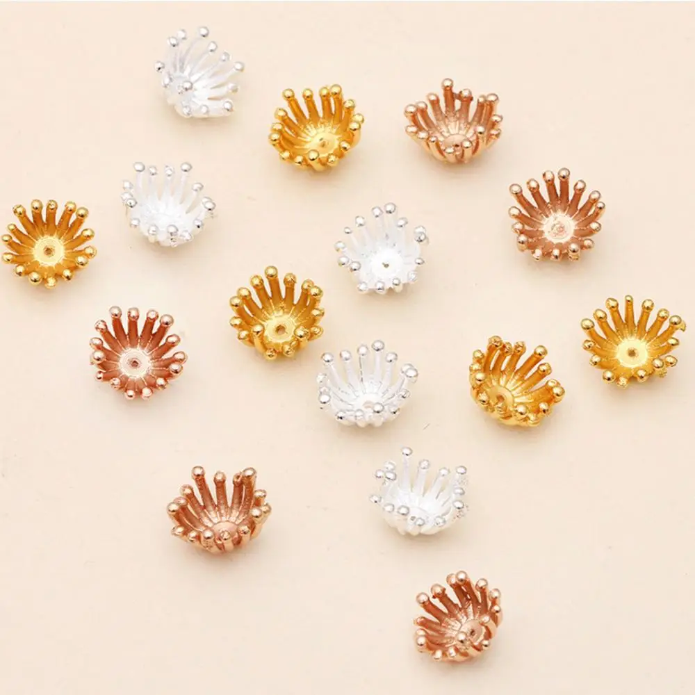 REGELIN 50 sztuk/partia 11mm Torus kwiat Spacer filigran biżuteria Spacer kwiaty Charms luźne koralik zaślepki dla DIY ocena biżuteria