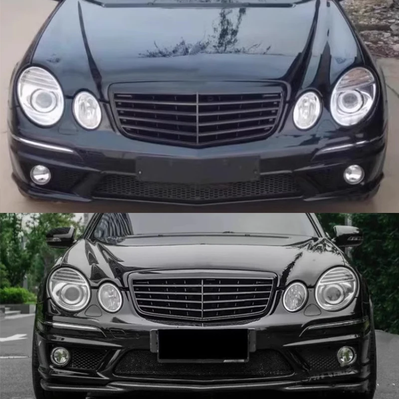 Front Bumper Grille Hood Tuning Racing Grill For Mercedes Benz E-Class W211 E350 E320 E500 E550 2007-2009 ABS Grills