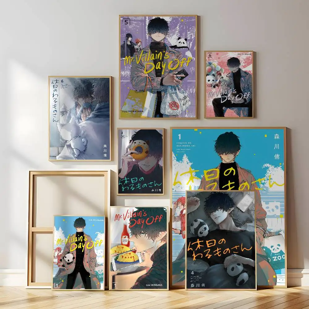 Mr. Villain's Day Off Anime Poster Self-adhesive Wall Art Decorations Room Decor HD Frameless
