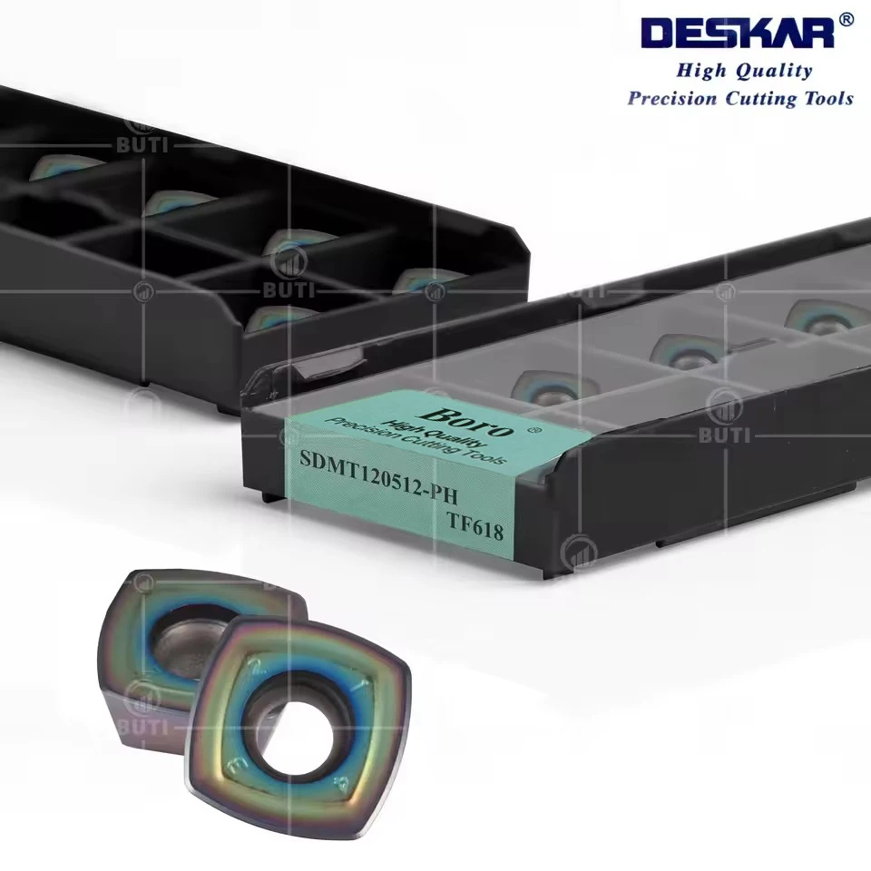 DESKAR 100% オリジナル SDMT 120512 -PH TF618SDMT 150512 -PH TF618 フライス工具 CNC 旋盤焼入れ鋼刃加工硬鋼