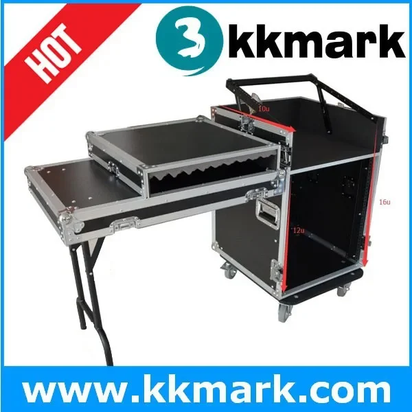 Dj Workstation Rack Flight Case With Side Table On Sale