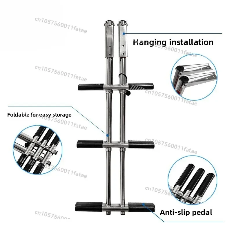 Expedition Boat Stainless Steel Ladder Telescopic Three-section Gangway Anti-corrosion