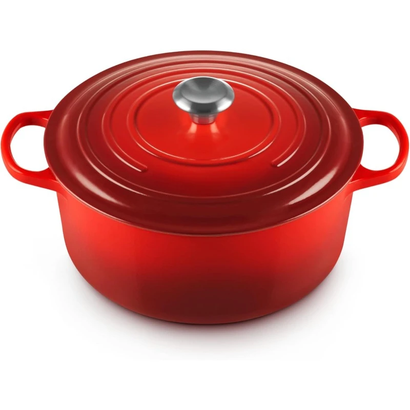 Enameled Cast Iron Signature Round Dutch Oven, 7.25 qt., Cerise home.