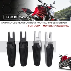 Motorcycle Rear Footrest Foot Pegs Pedals For DUCATI Monster 1200 821 937 Footpegs Pedals With Rubber Cover