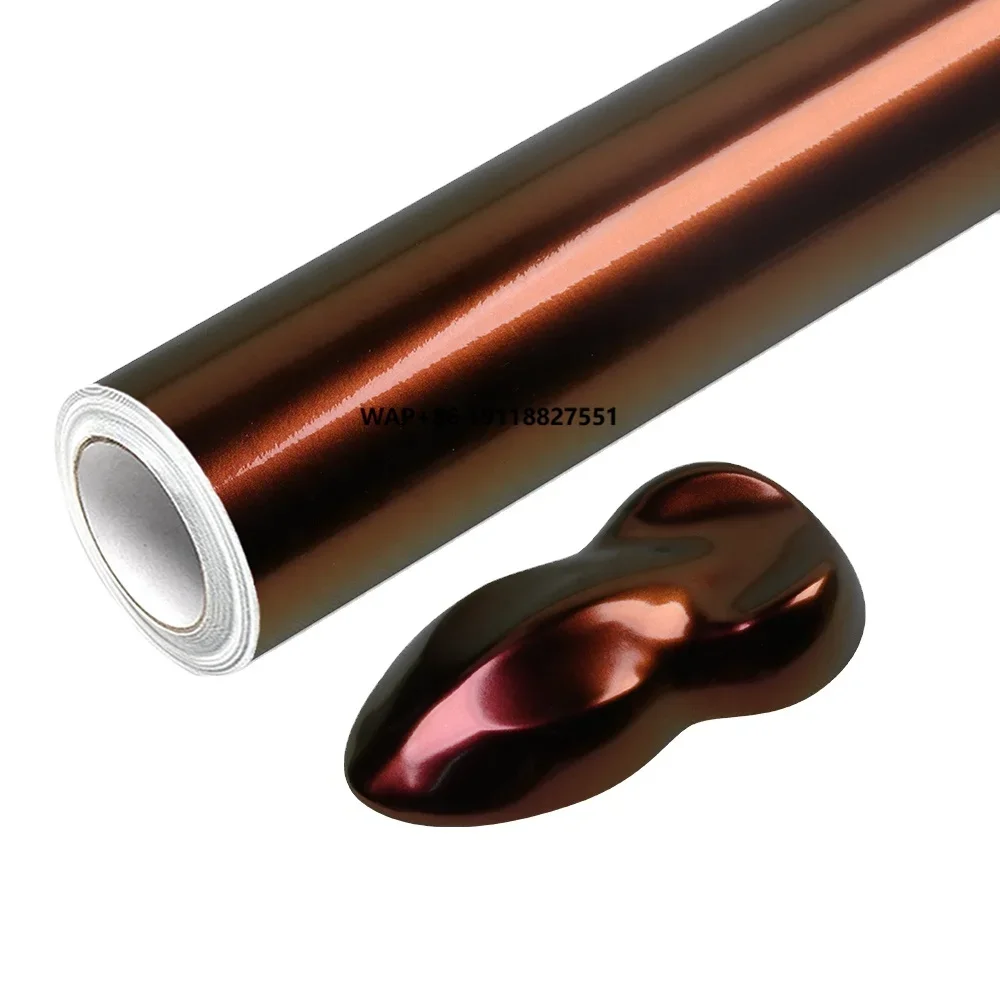 

Super Chameleon Red to Gold Glossy Changing Color Film for Full Body Vinyl Car Wrap Glitter