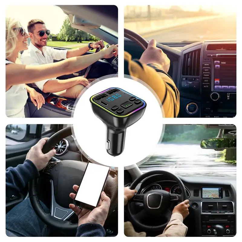 Car MP3 Player FM Transmitter Modulator Car Wireless Bluetooths Quick Phone Charger Type C PD 20W & QC 3.0 Receiver For Vehicle