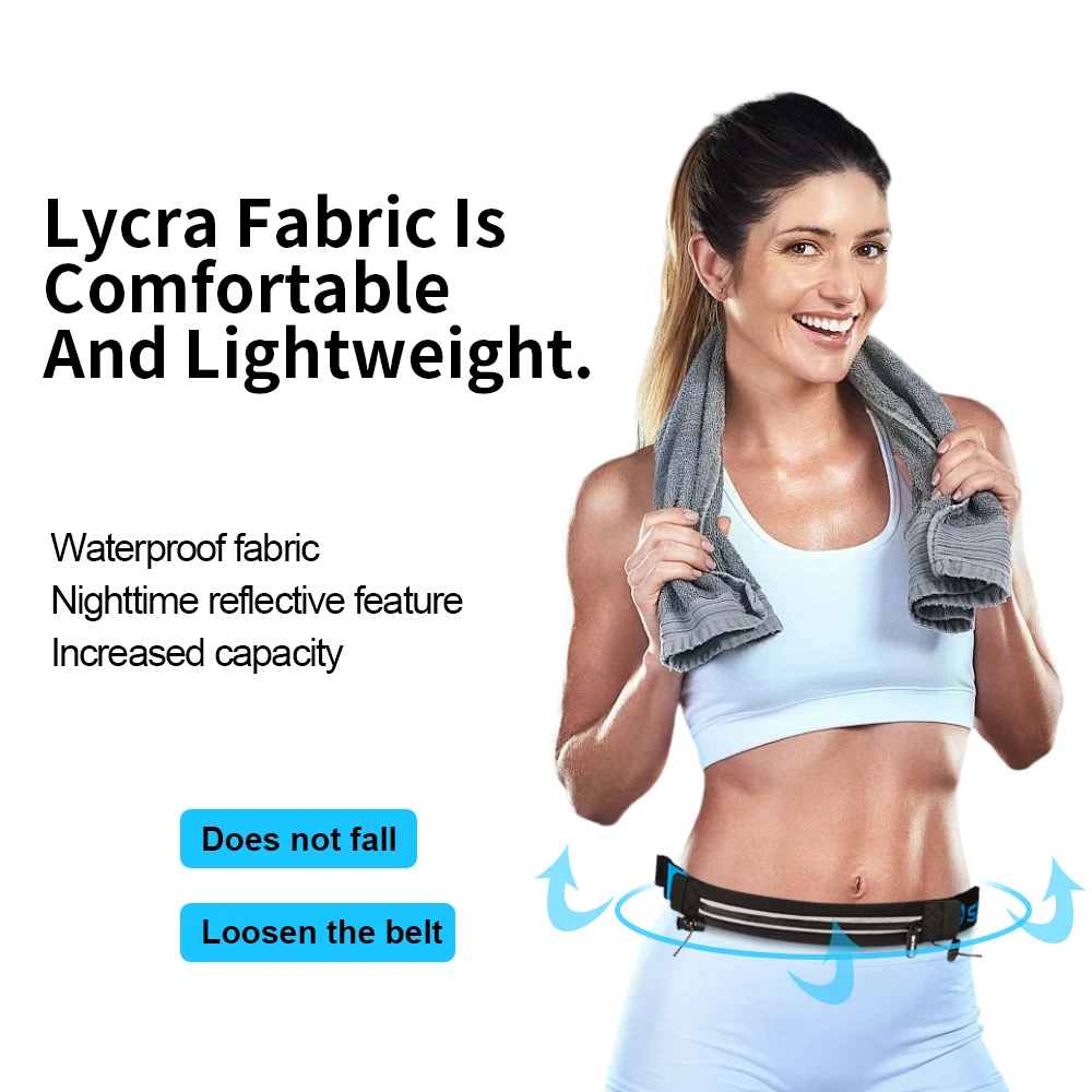 NEWBOLER Поясная сумка для бега Поясная сумка для бега для мобильного телефона Спортивная поясная сумка Мужчины Женщины Скрытые спортивные сумки Мобильный марафон для бега