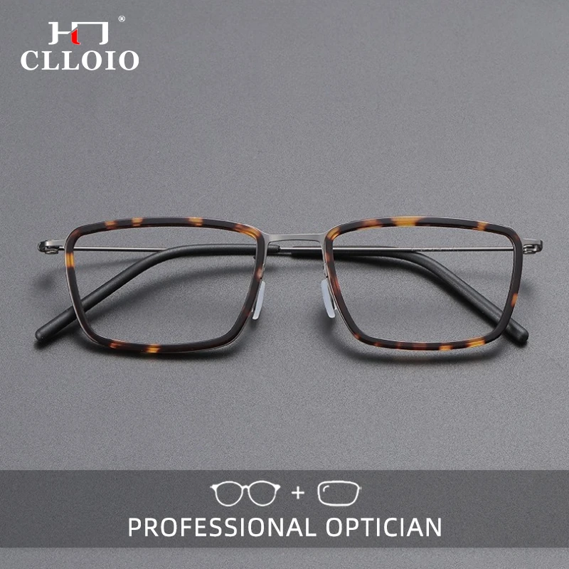 

CLLOIO Ultralight Durable Screwless Titanium Reading Glasses Blue Light Blocking Myopia Glasses Progressive Prescription Eyewear