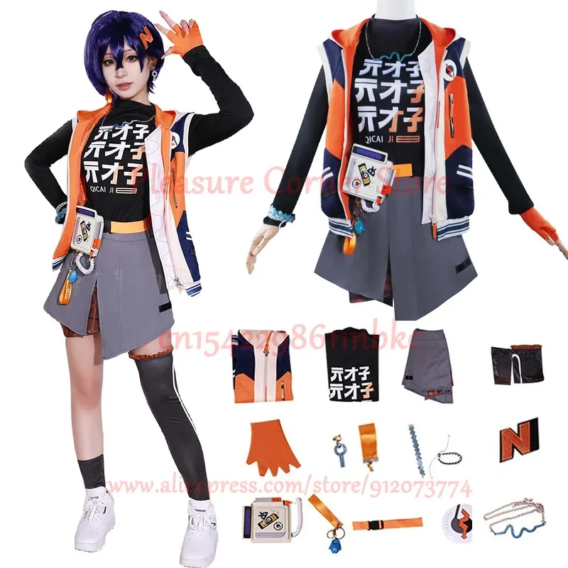 

Zenless Zone Zero Belle Cosplay Costume ZZZ Belle Cosplay Costume Dress Women Uniform Outfit Wig ZZZ Wise Cosplay Costume