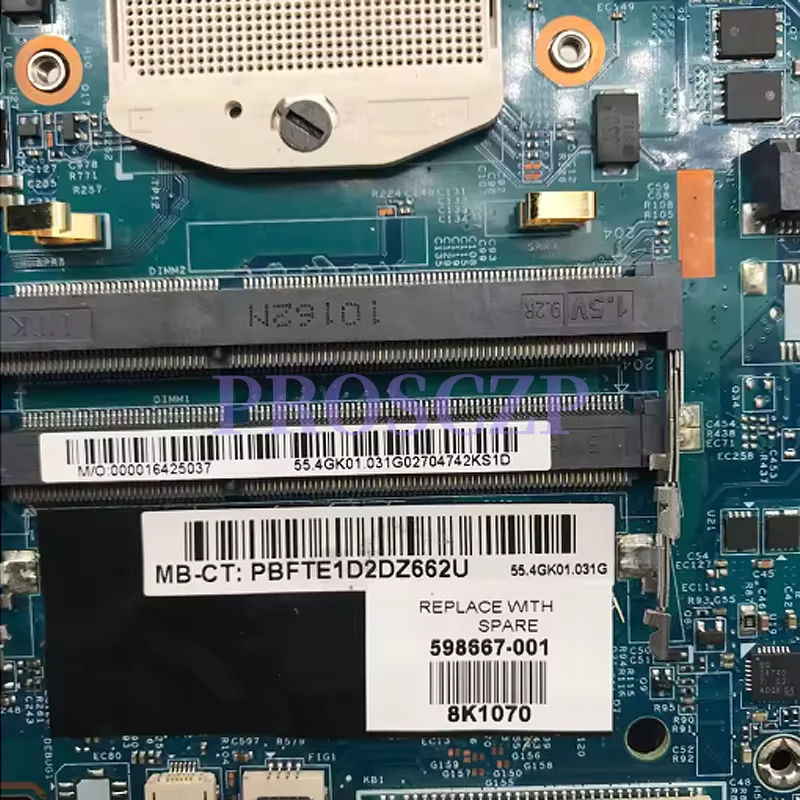 

598669-001 598667-001 for HP ProBook 4520s 4720s Laptop motherboard HM57 M/B system board H9265-2 48.4GK06.041 Free CPU598667-00