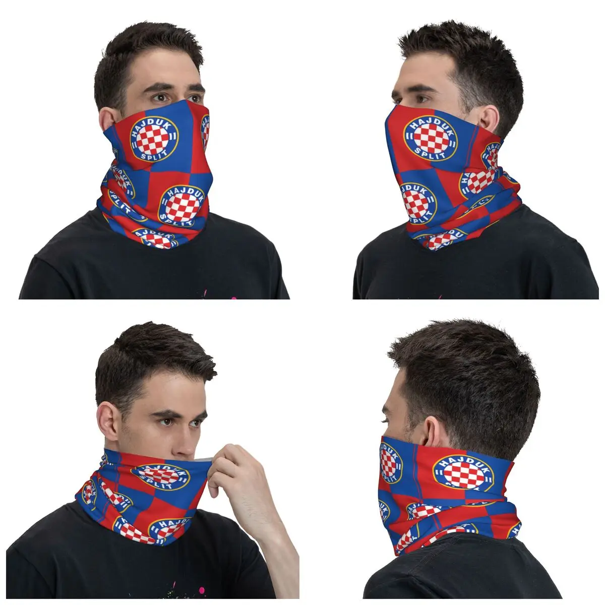 Croatia Gnk Dinamo Zagreb Bandana Neck Cover  Sport Logo Soccer Balaclavas Wrap Scarf Multifunctional Headband Fishing Washable