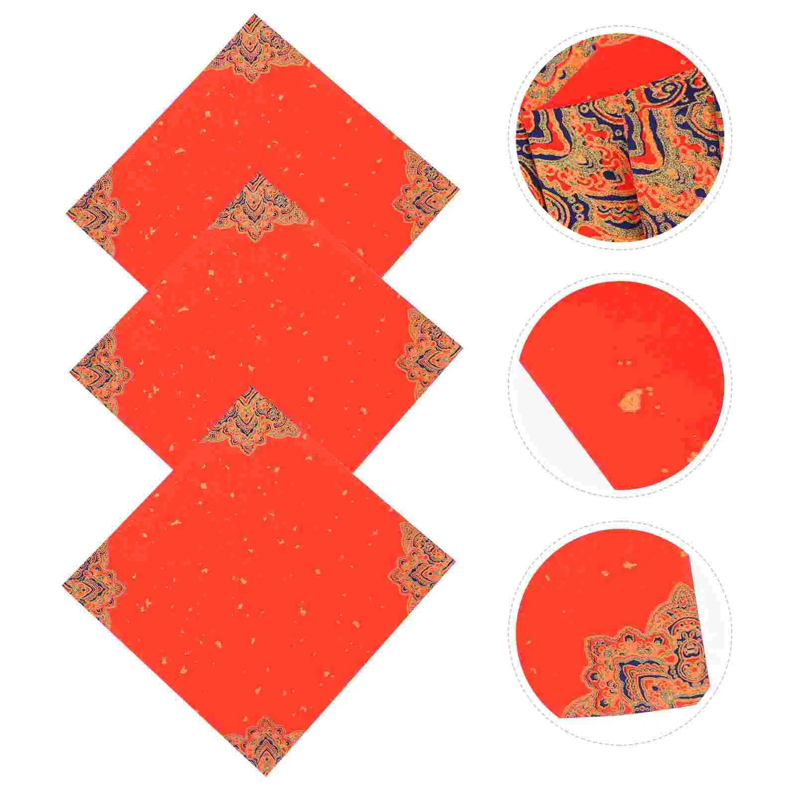 Spring Couplets with The Word "Fu" Duilian Paper Cut Blank Character Red Rice Xuan Festival Chunlian