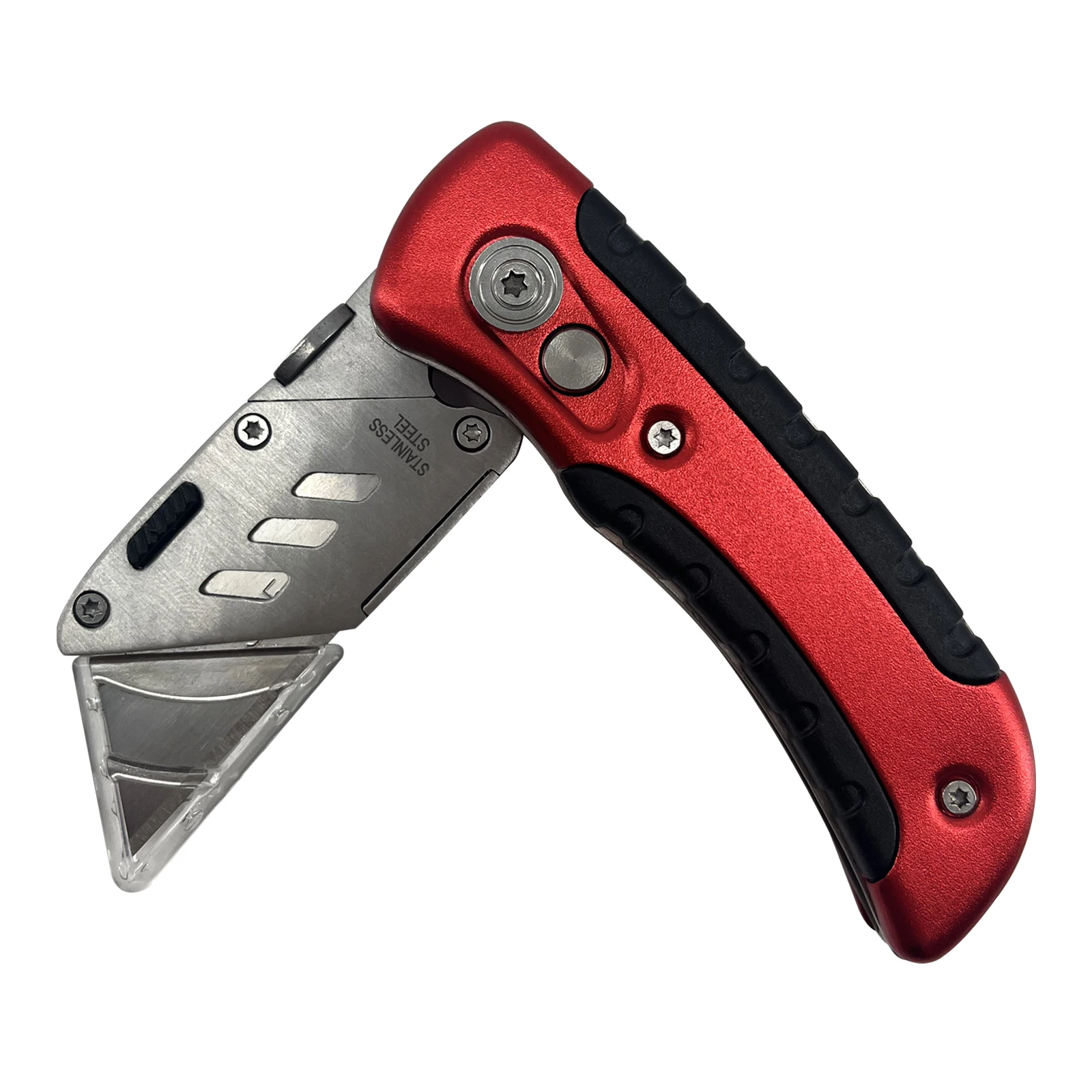 

High Hardness Stainless Steel Folding Knife Utility Knife Folding Trapezoidal Electrical for Carpet Cutting Outdoor Tool