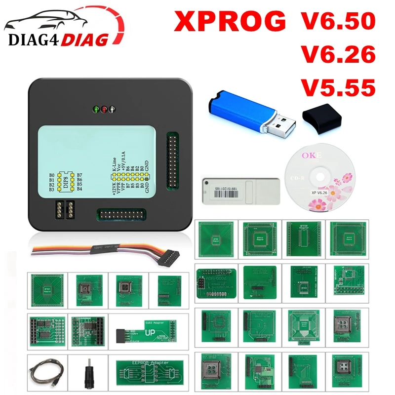 

High Quality XProg-M Xprog M 6.26 6.50 Full Adapter Tuning Programmer Tool Chip X Prog M 5.55 XPROG V6.5/6.26/5.55