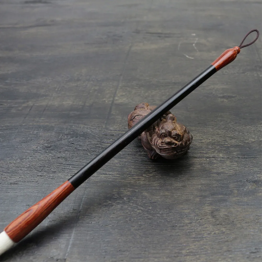 

3Pcs Black Ebony Handle Wolf Sheep Hair Chinese Calligraphy Brush Set Small Medium Large Sizes for Beginners Regular Running