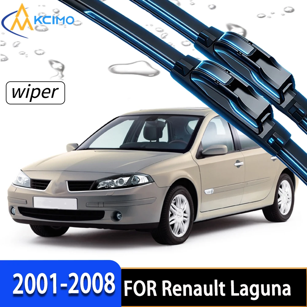 

Premium High-Performance Front Windscreen Wiper Blades Durable Rubber Direct Fit for Renault Laguna X74 2001-2008