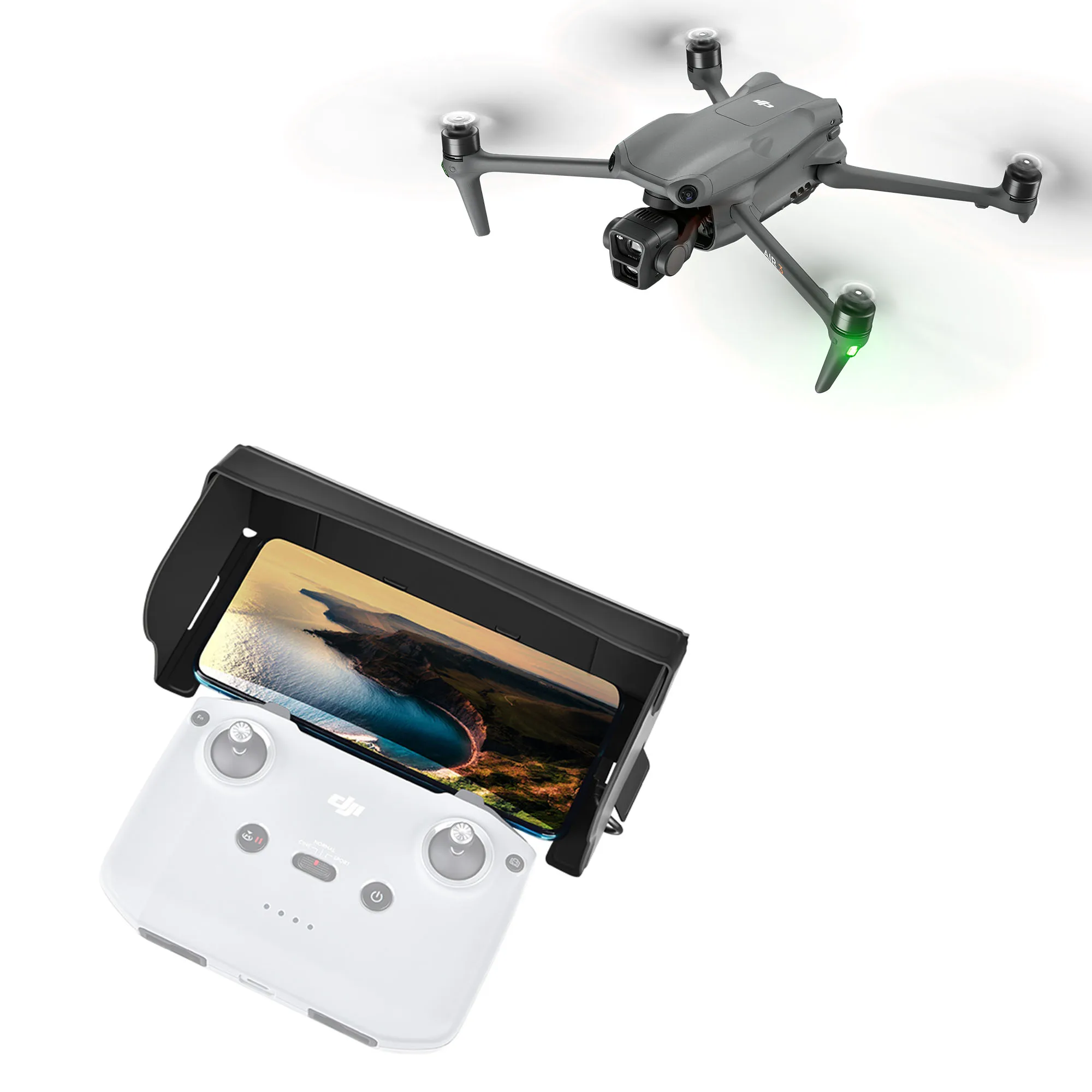 Sun Hood Sunshade for DJI Neo 2/Mini 5 Pro/4k/Mini 2 SE/Mavic 3 Classic Controller Accessories for 4.4-7.1inch Smartphone - view 2