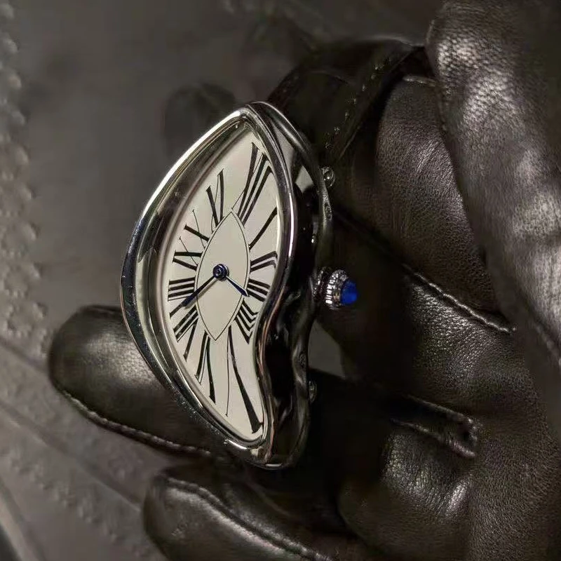 High quality leather strap for opposite sex y2k watches, quartz men's watches for high-end retro and versatile use No logo