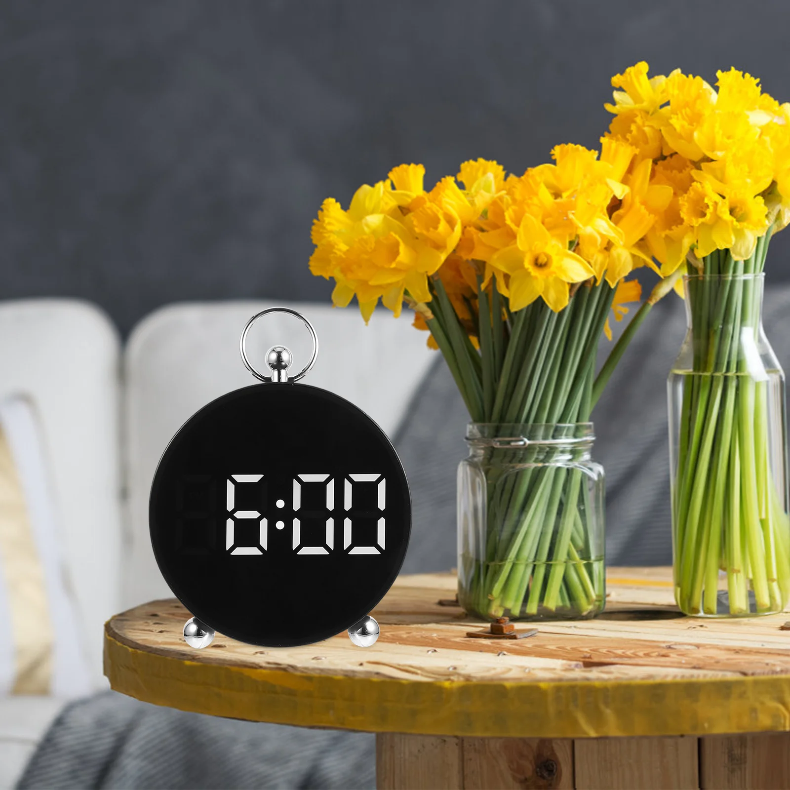 

Led Bedside Large Digital Display Alarm Clock For Bedroom Office Desk Travel Compact Operated Digital Alarm Clock