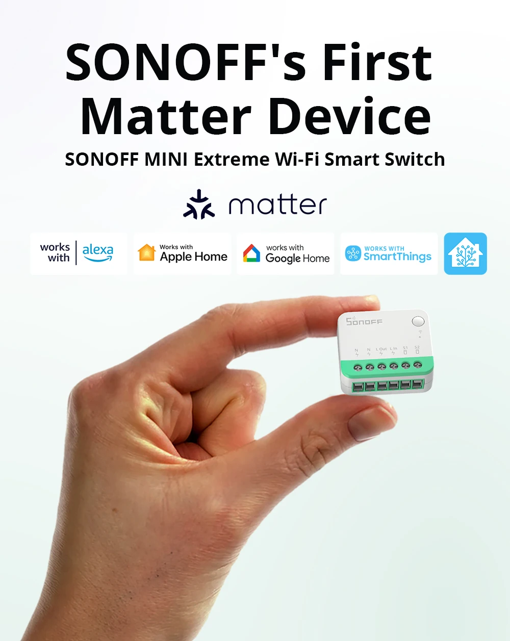 SONOFF MINIR4M wifi smare Vasúti váltó számít Összeegyeztethető Szikratávirát Számvevő wifi Univerzális Gyújtásmegszakító alexa Google kereső haza Igealak kontroly