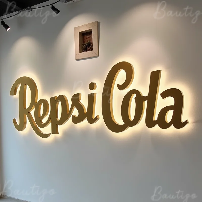 Custom 3D LED Metal Letters Sign For Business Storefront Outdoor Waterproof Backlit Illuminated Light Up Advertising Signage