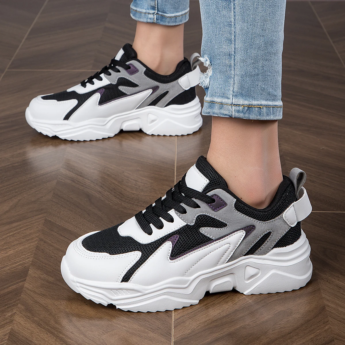 Sneakers Women Running Shoes Cushioned And Lightweight Sports Shoes Walking Sneakers Fashion Air Cushion Shoes