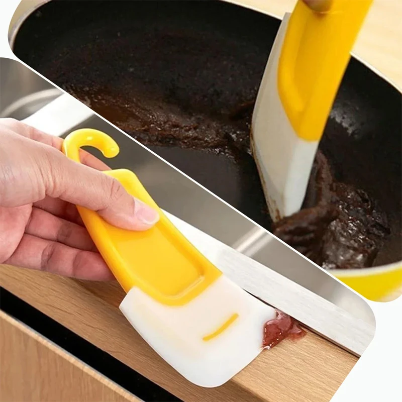 Silicone scraper, dirty pot and oily kitchen tabletop cleaning tool, high temperature resistant household kitchen cleaning tool