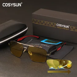 Men Photochromic Sunglasses Men Safe Driving Goggle Polarized Sunglasses Men's Car drivers Glasses Day Night vision Sunglasses