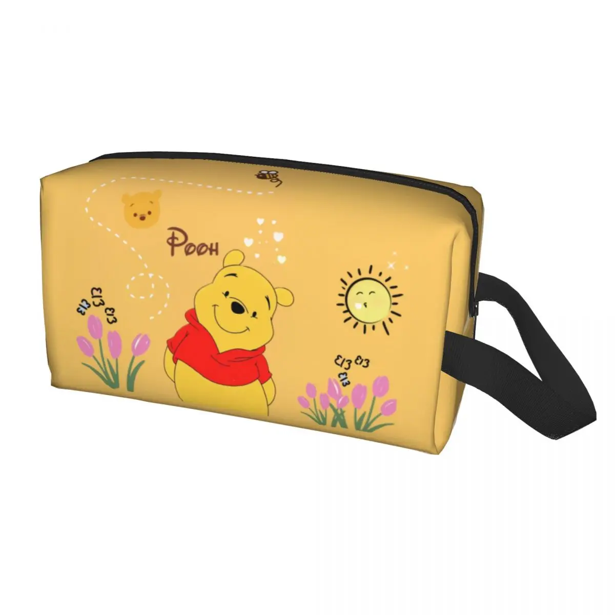 Custom Winnie Pooh Bear Cosmetic Bag Women Cute Big Capacity Anime Cartoon Makeup Case Beauty Storage borse da toilette