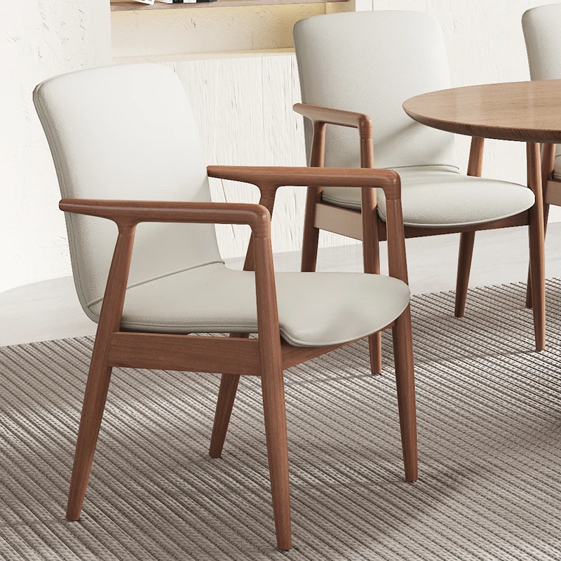 

Design Wooden Dining Chair Arm Rest Stool Modern Kitchen Dining Chair Living Room Comfortable Sillas Para Comedor Furniture