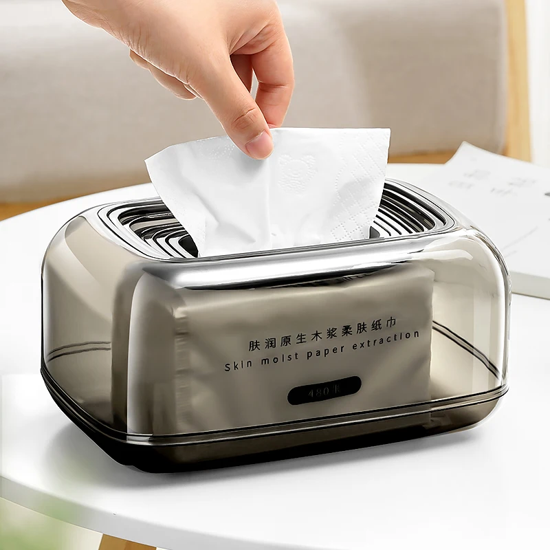

Bedside Napkin Tissue Boxes Kitchen Black Disposable Simplicity Tissue Boxes Coffee Shop Plastic Storage Caixa De Tecido MHZJH